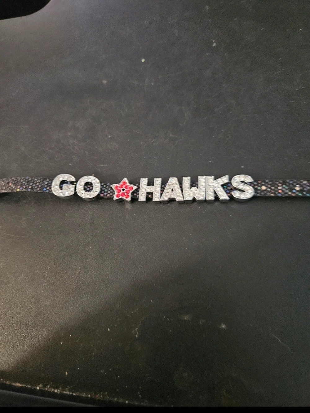 Chicago Blackhawks rhinestone bracelet
